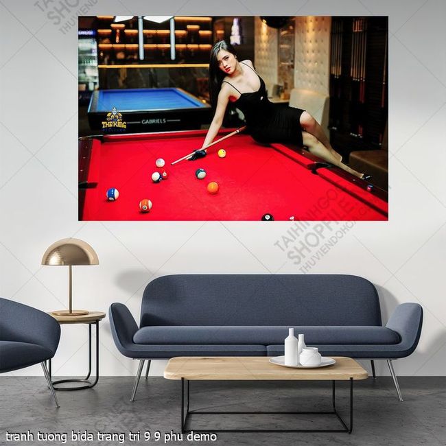 tranh billiard pool snooker bi a bi-a tranh tuong bida trang tri 9 9 phu
